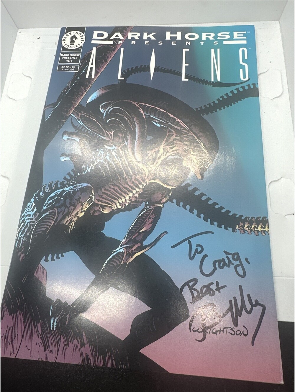Dark Horse Presents #101 Aliens Wrightson art 1995 Autographed By Ron Marz